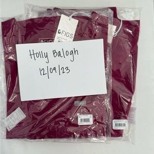 New FIGS dark magenta set